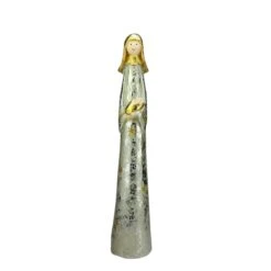 A & B Floral 23" Silver Distressed Mary And Baby Jesus Christmas Nativity Figurine