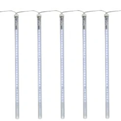 Northlight LED Dripping Icicle Christmas Light Tubes - White - 13.25' Clear Wire - 5ct 12 Northlight LED Dripping Icicle Christmas Light Tubes - White - 13.25' Clear Wire - 5ct -Northlight Shop 6917909319557440160