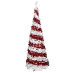 Northlight 6' Pre-Lit Candy Cane Pop-Up Artificial Christmas Tree, Clear Lights Red 17 Northlight 6' Pre-Lit Candy Cane Pop-Up Artificial Christmas Tree, Clear Lights Red -Northlight Shop 6917909320136123040 2