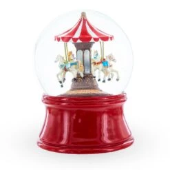 Horses Carousel Melody Spinning Musical Water Globe 13 Horses Carousel Melody Spinning Musical Water Globe -Northlight Shop 6917958171416557968