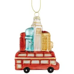 Northlight Merry Christmas Double Decker Tour Bus Glass Ornament - 4.5" - Gold And Red 14 Northlight Merry Christmas Double Decker Tour Bus Glass Ornament - 4.5" - Gold And Red -Northlight Shop 6918001572498719968
