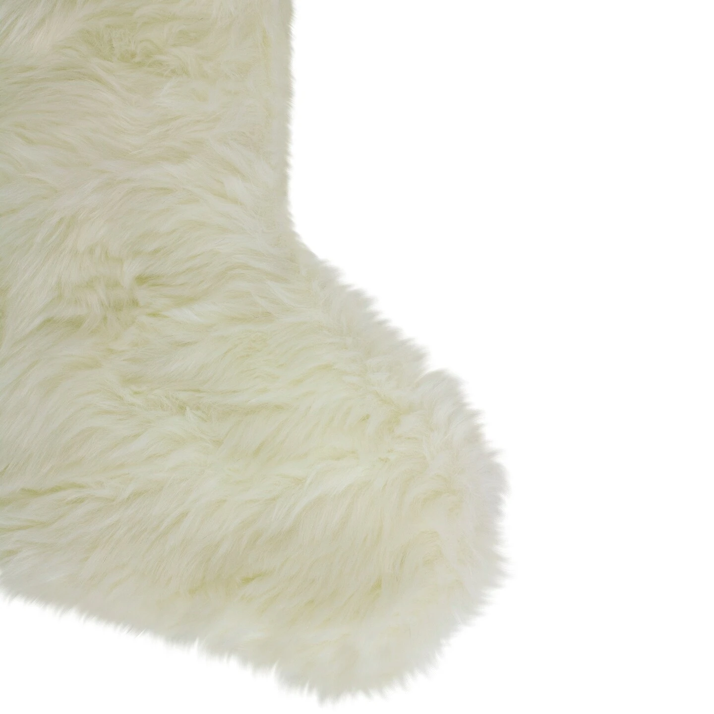 Northlight 20" Ivory White Soft Faux Fur Decorative Christmas Stocking 6 Northlight 20" Ivory White Soft Faux Fur Decorative Christmas Stocking - Image 4