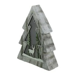 Northlight LED Lighted Tree With Reindeer In The Woods Scene Christmas Decoration - 13.5" Brown 11 Northlight LED Lighted Tree With Reindeer In The Woods Scene Christmas Decoration - 13.5" Brown -Northlight Shop 6918043964968879328