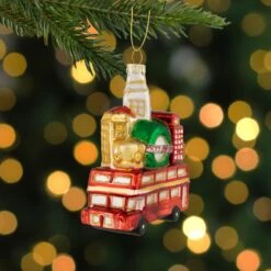 Northlight Merry Christmas Double Decker Tour Bus Glass Ornament - 4.5" - Gold And Red 11 Northlight Merry Christmas Double Decker Tour Bus Glass Ornament - 4.5" - Gold And Red -Northlight Shop 6918053303232316640