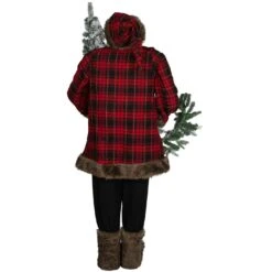 Northlight 60" Santa Claus With Flocked Alpine Tree And Wreath Commercial Christmas Figure Red 15 Northlight 60" Santa Claus With Flocked Alpine Tree And Wreath Commercial Christmas Figure Red -Northlight Shop 6918072849556980960
