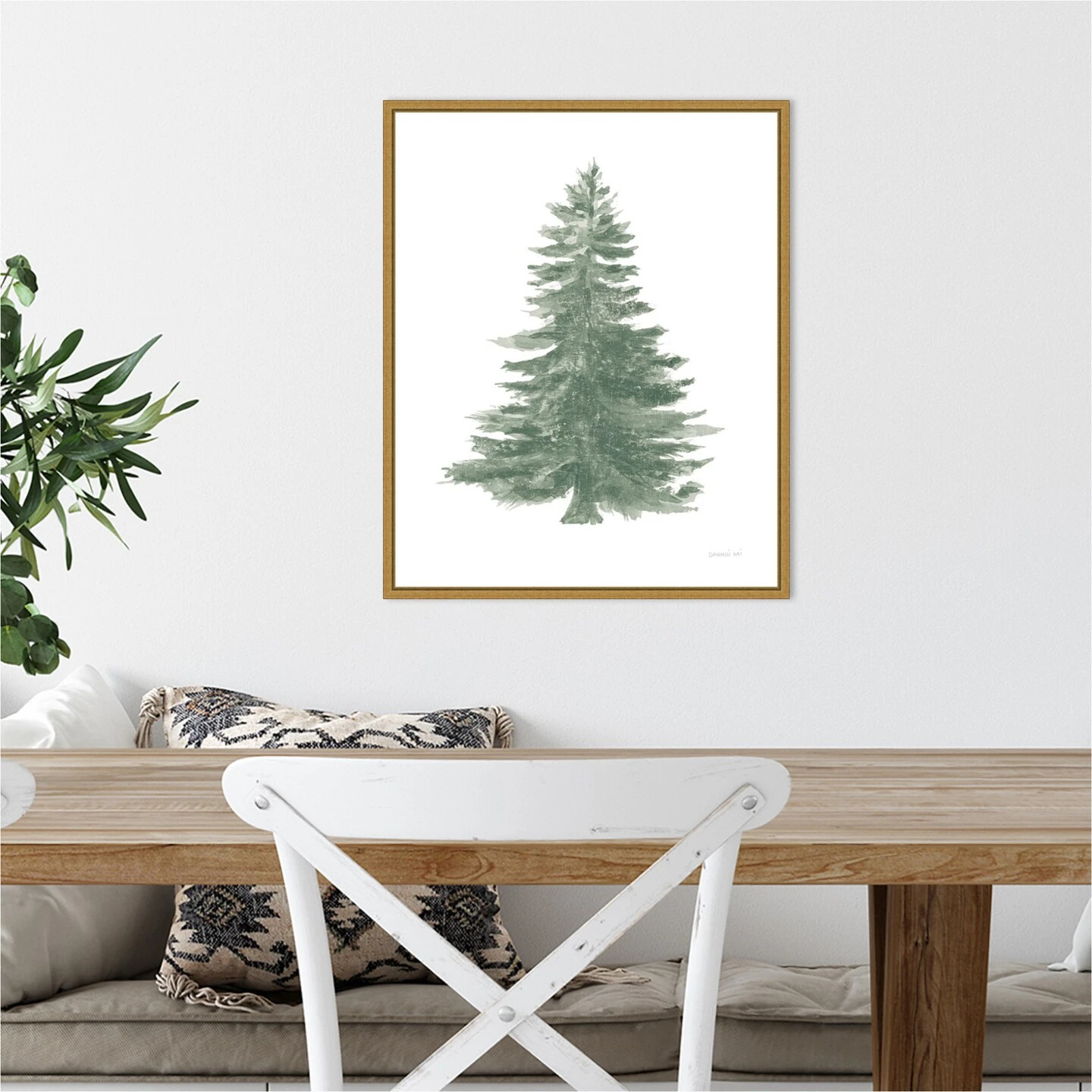Floursack Holiday Tree By Danhui Nai Canvas Wall Art Print Framed Gold 12 Floursack Holiday Tree By Danhui Nai Canvas Wall Art Print Framed Gold - Image 10