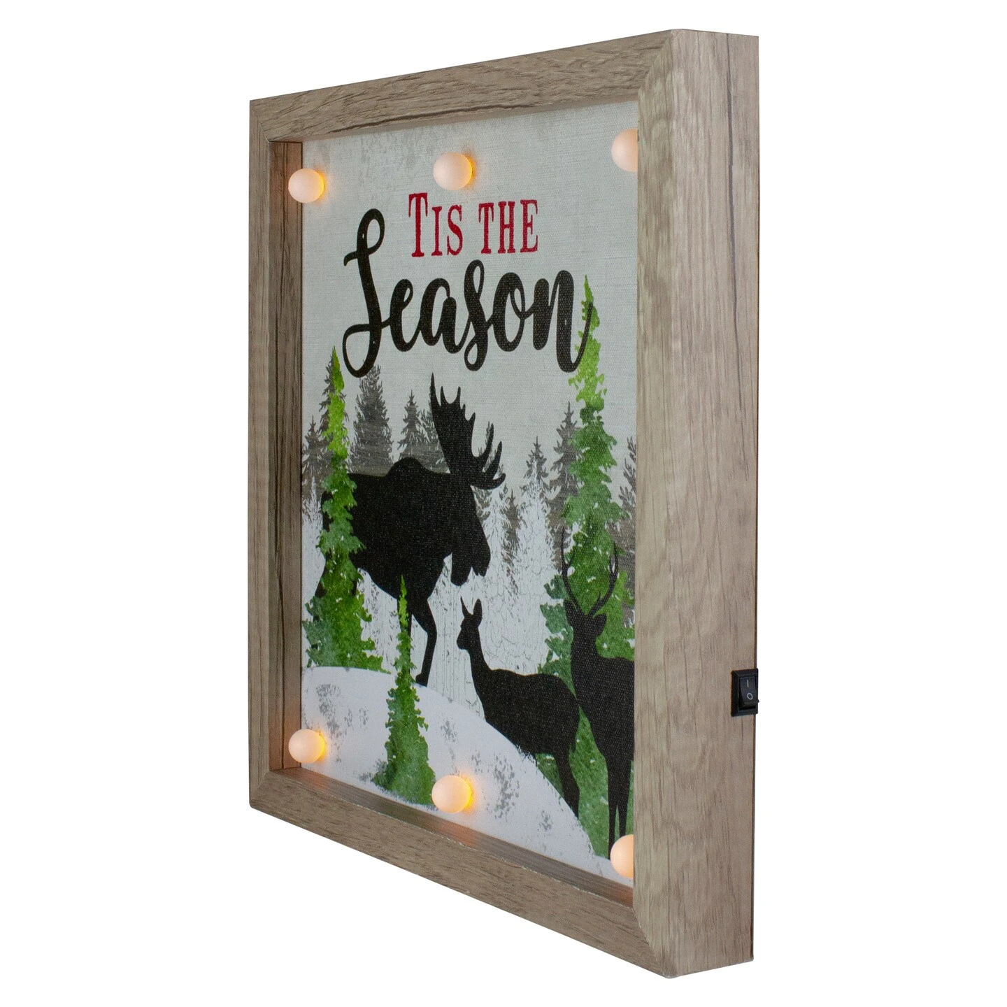 Northlight 12" Lighted 'Tis The Season' Christmas Wall Decor White 5 Northlight 12" Lighted 'Tis The Season' Christmas Wall Decor White - Image 3
