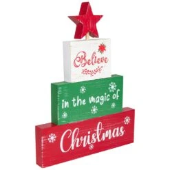 Northlight Believe In The Magic Of Christmas Wooden Tree Sign - 12.5" Multi 14 Northlight Believe In The Magic Of Christmas Wooden Tree Sign - 12.5" Multi -Northlight Shop 85875405430992