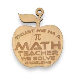 Ornament - Trust Me I'm A Math Teacher We Solve Problems - Raw Wood 3x3in 32 Ornament - Trust Me I'm A Math Teacher We Solve Problems - Raw Wood 3x3in -Northlight Shop 90920482316496 2