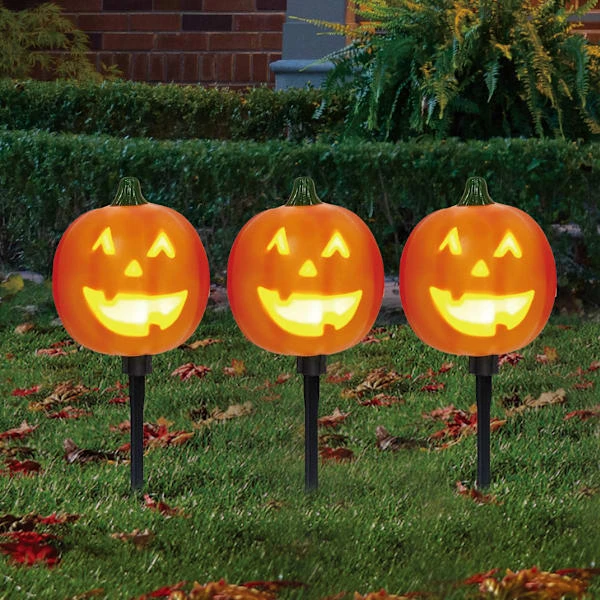 Animated Blinking LED Pumpkin Stakes With Sound – Halloween Décor 6 Animated Blinking LED Pumpkin Stakes With Sound – Halloween Décor - Image 4