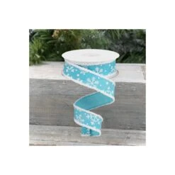 1.5" Snowflake Drift Edge Ribbon: Light Blue (10 Yards) 19 1.5" Snowflake Drift Edge Ribbon: Light Blue (10 Yards) -Northlight Shop 95192227448752 2