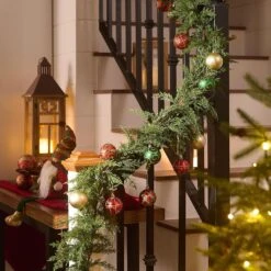 9FT Lighted Artificial Christmas Garland 25 9FT Lighted Artificial Christmas Garland -Northlight Shop 98079884318640 1