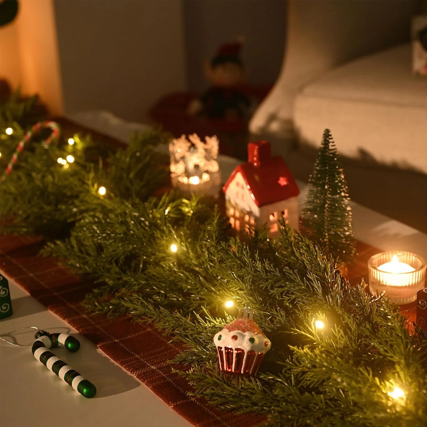 9FT Lighted Artificial Christmas Garland 10 9FT Lighted Artificial Christmas Garland - Image 8