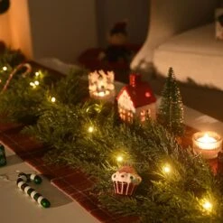 9FT Lighted Artificial Christmas Garland 29 9FT Lighted Artificial Christmas Garland -Northlight Shop 98081738201008 2