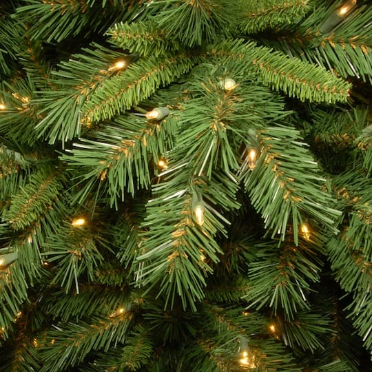 7.5 Ft. Pre-lit Tiffany Fir Slim Artificial Christmas Tree, Clear Lights 6 7.5 Ft. Pre-lit Tiffany Fir Slim Artificial Christmas Tree, Clear Lights - Image 4