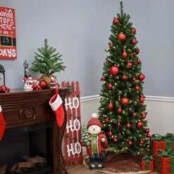 7 Ft. Unlit North Valley Spruce Pencil Artificial Christmas Tree -Northlight Shop D040116S 14