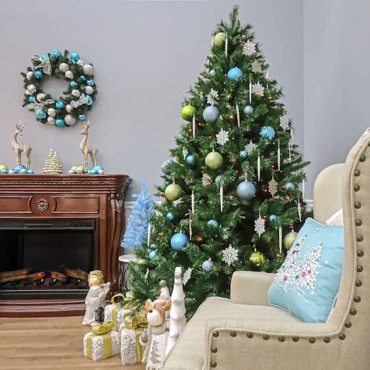 7.5 Ft. Pre-Lit Winchester Pine Full Artificial Christmas Tree, Multicolor Lights 7 7.5 Ft. Pre-Lit Winchester Pine Full Artificial Christmas Tree, Multicolor Lights - Image 5