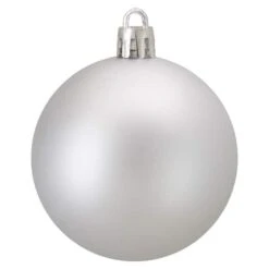 Northlight 60ct Matte Silver Splendor Shatterproof Ball Ornaments -Northlight Shop D046307S 13