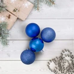 Northlight 60ct Shiny Lavish Blue Shatterproof Ball Ornaments 10 Northlight 60ct Shiny Lavish Blue Shatterproof Ball Ornaments -Northlight Shop D046438S 12