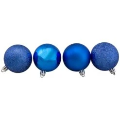 Northlight 60ct Shiny Lavish Blue Shatterproof Ball Ornaments 11 Northlight 60ct Shiny Lavish Blue Shatterproof Ball Ornaments -Northlight Shop D046438S 13