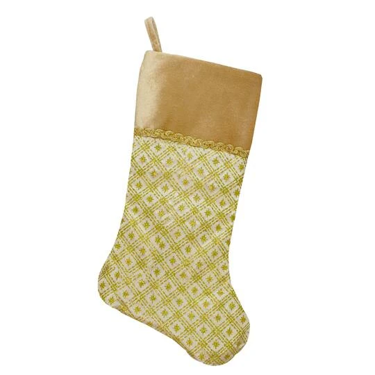 Northlight 20.5" Gold Glitter Star Christmas Stocking 5 Northlight 20.5" Gold Glitter Star Christmas Stocking - Image 3