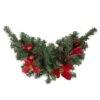 Northlight 24" Unlit Poinsettia, Pine Cone & Ball Swag, Red -Northlight Shop D046520S 1