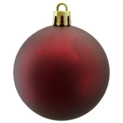 Northlight 60ct Matte Burgundy Red Shatterproof Ball Ornaments -Northlight Shop D046590S 13