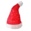 Northlight 12.75" Lighted Iced Tinsel Santa Hat Christmas Tree Topper, Clear Lights 2 Northlight 12.75" Lighted Iced Tinsel Santa Hat Christmas Tree Topper, Clear Lights -Northlight Shop D046595S 1