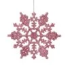 Northlight 24ct Mauve Pink Glitter Snowflake Ornaments -Northlight Shop D046757S 1