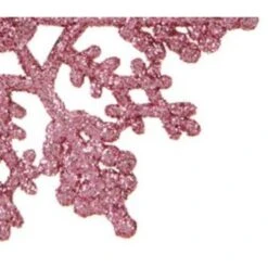 Northlight 24ct Mauve Pink Glitter Snowflake Ornaments -Northlight Shop D046757S 13