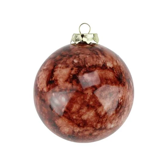 Northlight 4ct Marbled Sienna Brown Shatterproof Ball Ornaments 3 Northlight 4ct Marbled Sienna Brown Shatterproof Ball Ornaments