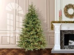 7.5 Ft. Pre-Lit Feel Real® Frasier Grande Full Artificial Christmas Tree, Clear Lights 14 7.5 Ft. Pre-Lit Feel Real® Frasier Grande Full Artificial Christmas Tree, Clear Lights -Northlight Shop D047998S 14