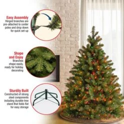 4.5 Ft. Pre-Lit Feel Real® Downswept Douglas Full Artificial Christmas Tree, Multicolor Lights 13 4.5 Ft. Pre-Lit Feel Real® Downswept Douglas Full Artificial Christmas Tree, Multicolor Lights -Northlight Shop D048001S 15