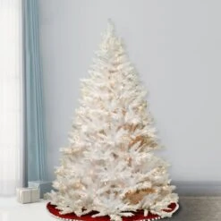 7.5 Ft. Pre-Lit Winchester White Pine Full Artificial Christmas Tree, Clear Lights 11 7.5 Ft. Pre-Lit Winchester White Pine Full Artificial Christmas Tree, Clear Lights -Northlight Shop D048010S 12