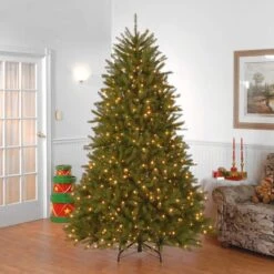 7.5ft. Pre-Lit PowerConnect™ Dunhill® Fir Tree Artificial Christmas Tree, Clear Lights 11 7.5ft. Pre-Lit PowerConnect™ Dunhill® Fir Tree Artificial Christmas Tree, Clear Lights -Northlight Shop D205052S 12