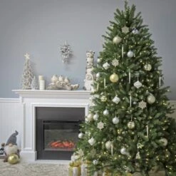 7.5ft. Pre-Lit PowerConnect™ Dunhill® Fir Tree Artificial Christmas Tree, Clear Lights 13 7.5ft. Pre-Lit PowerConnect™ Dunhill® Fir Tree Artificial Christmas Tree, Clear Lights -Northlight Shop D205052S 14