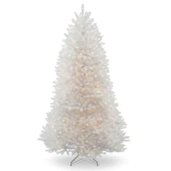 7ft. Prelit Dunhill® White Fir Artificial Christmas Tree, Clear Lights -Northlight Shop D205065S 2