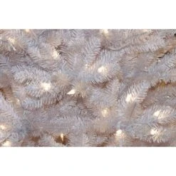 7ft. Prelit Dunhill® White Fir Artificial Christmas Tree, Clear Lights -Northlight Shop D205065S 5