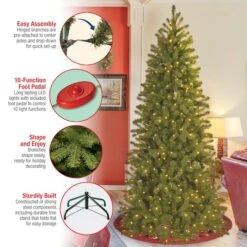 7ft. Pre-Lit Feel Real® Downswept Douglas® Fir Artificial Christmas Tree, 300 Dual Color® LED Lights 15 7ft. Pre-Lit Feel Real® Downswept Douglas® Fir Artificial Christmas Tree, 300 Dual Color® LED Lights -Northlight Shop D205116S 16