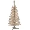 4ft. Pre-Lit Silver Tinsel Artificial Christmas Tree, Clear Lights 2 4ft. Pre-Lit Silver Tinsel Artificial Christmas Tree, Clear Lights -Northlight Shop D205153S 1