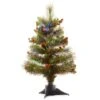 2ft. Fiber Optic Color Changing Ice Crestwood Artificial Christmas Tree With Silver Bristle 1 2ft. Fiber Optic Color Changing Ice Crestwood Artificial Christmas Tree With Silver Bristle -Northlight Shop D206309S 1