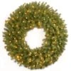 30" Norwood Fir Wreath With 100ct. Warm White Battery Operated LED Lights 2 30" Norwood Fir Wreath With 100ct. Warm White Battery Operated LED Lights -Northlight Shop D206617S 1