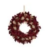 Glitzhome® 19" Christmas Plaid Fabric Wreath -Northlight Shop D210703S 1