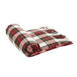 Glitzhome® Red Plaid Woven Throw -Northlight Shop D210752S 7