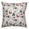 Christmas Woodland Creatures Throw Pillow 1 Christmas Woodland Creatures Throw Pillow -Northlight Shop D210807S 1