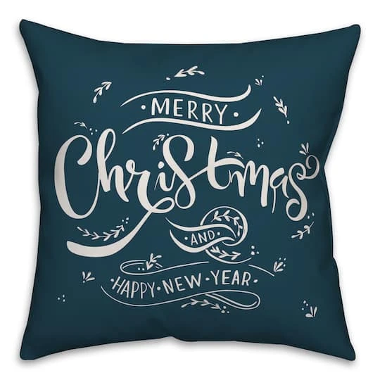 Merry Christmas & Happy New Year Throw Pillow 4 Merry Christmas & Happy New Year Throw Pillow - Image 2