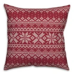 Designs Direct Joy To The World 18x18 Throw Pillow, Red & White -Northlight Shop D210853S 2