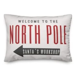 Designs Direct Welcome To The North Pole 14x20 Throw Pillow