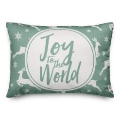 Designs Direct Joy To The World Reindeer 14x20 Throw Pillow -Northlight Shop D210875S 1 1
