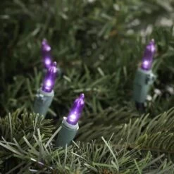 Northlight 100ct. LED Mini Christmas Lights With Green Wire Purple 17 Northlight 100ct. LED Mini Christmas Lights With Green Wire Purple -Northlight Shop D217384S 12